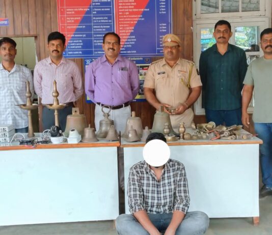 खेड ; अनेक मंदिरात चोऱ्या करणाऱ्या चोरट्याला अखेर अटक