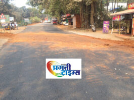 डांबरीकरण करून गुळगळीत केलेल्या गुहागर – चिपळूण या राष्ट्रीय महामार्गावर 24 तासात मारला नव्याने खड्डा..?