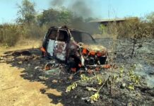 खेड ; भोस्ते घाटात धावत्या वॅगनारला भीषण आग