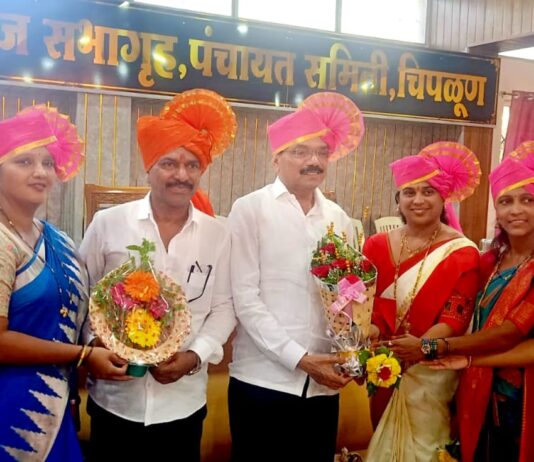 चिपळूण सभापतीपदी महायुतीचे सूर्यकांत खेतले उपसभापती संदेश आयरे यांची निवड