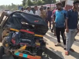 खेड ; भरधाव वेग ठरला जीवघेणा; डंपर-रिक्षा अपघातात एकाचा मृत्यू