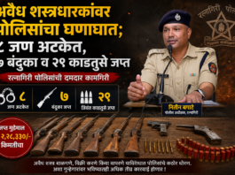 अवैध शस्त्रधारकांवर पोलिसांचा घणाघात; ८ जण अटकेत, ७ बंदुका व २९ काडतुसे जप्त