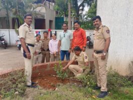 पर्यावरण रक्षणाचा संदेश देत चिपळूण पोलिसांचे वृक्षप्रेम; जागतिक पर्यावरण दिनी पारिजाताचे रोप लावले