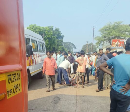 गुहागर–चिपळूण मार्गावर भीषण अपघात! एसटी बसच्या चाकाखाली महिला; प्रकृती गंभीर
